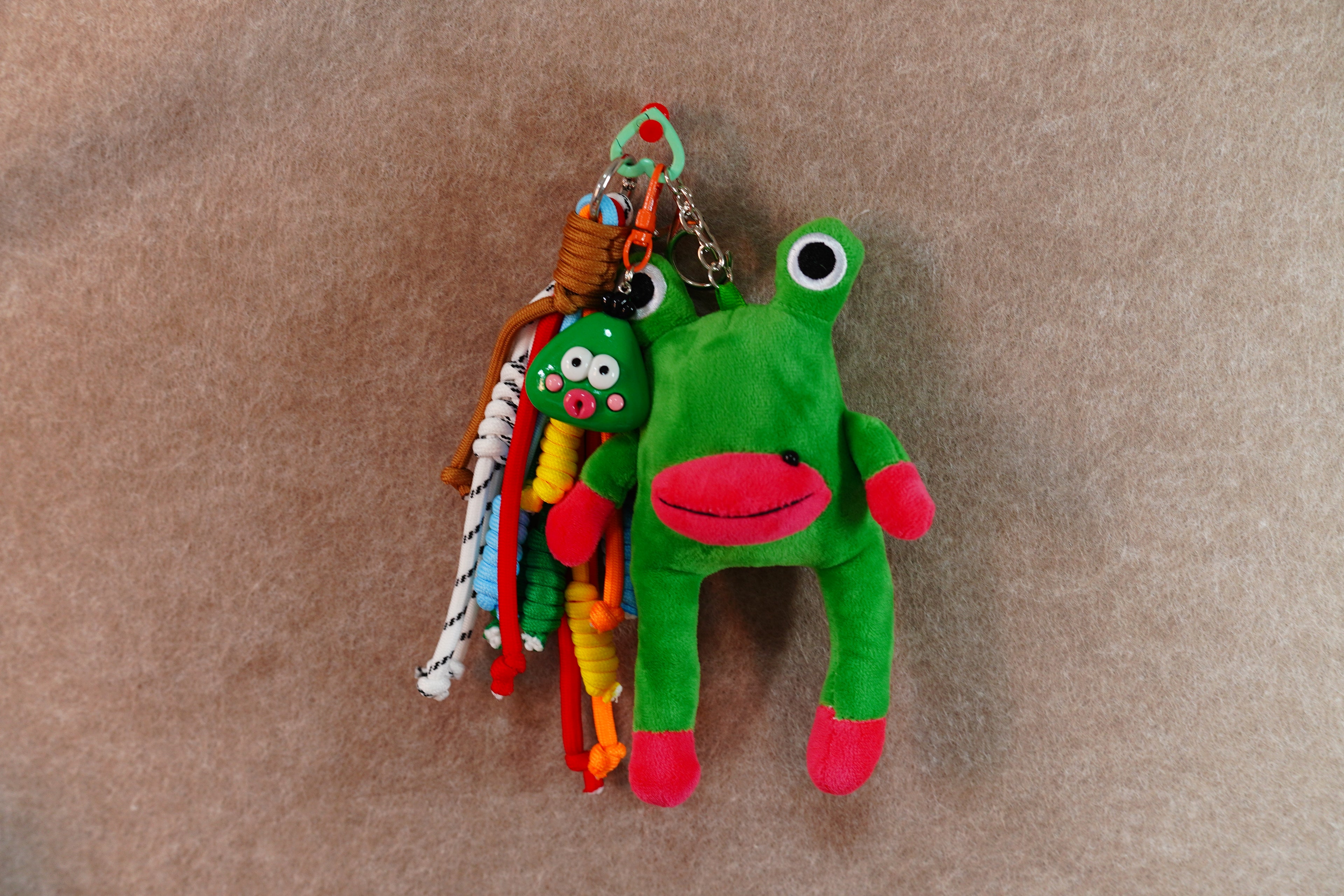 Funny sausage-mouthed frog